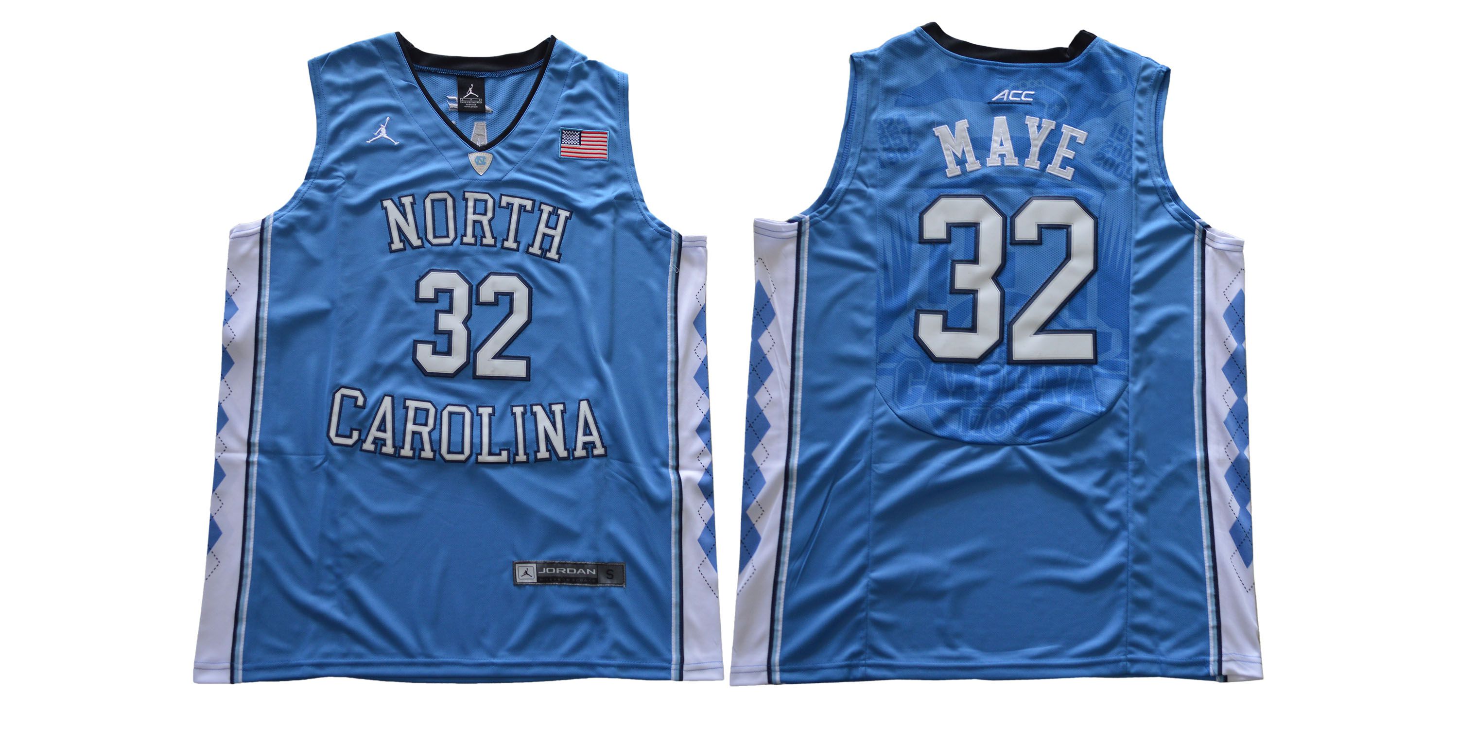 Men North Carolina Tar Heels #32 Maye Light Blue NCAA Jerseys->->NCAA Jersey